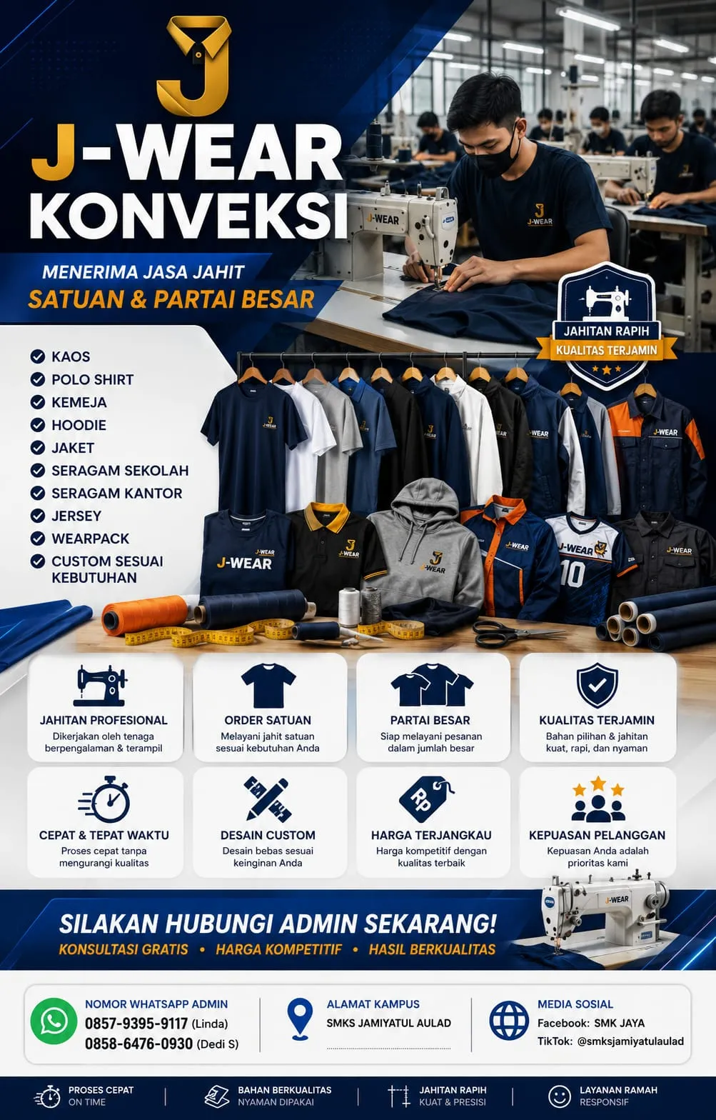 J-WEAR KONVEKSI: Karya Nyata Generasi MANTAB SMKS Jamiyatul Aulad