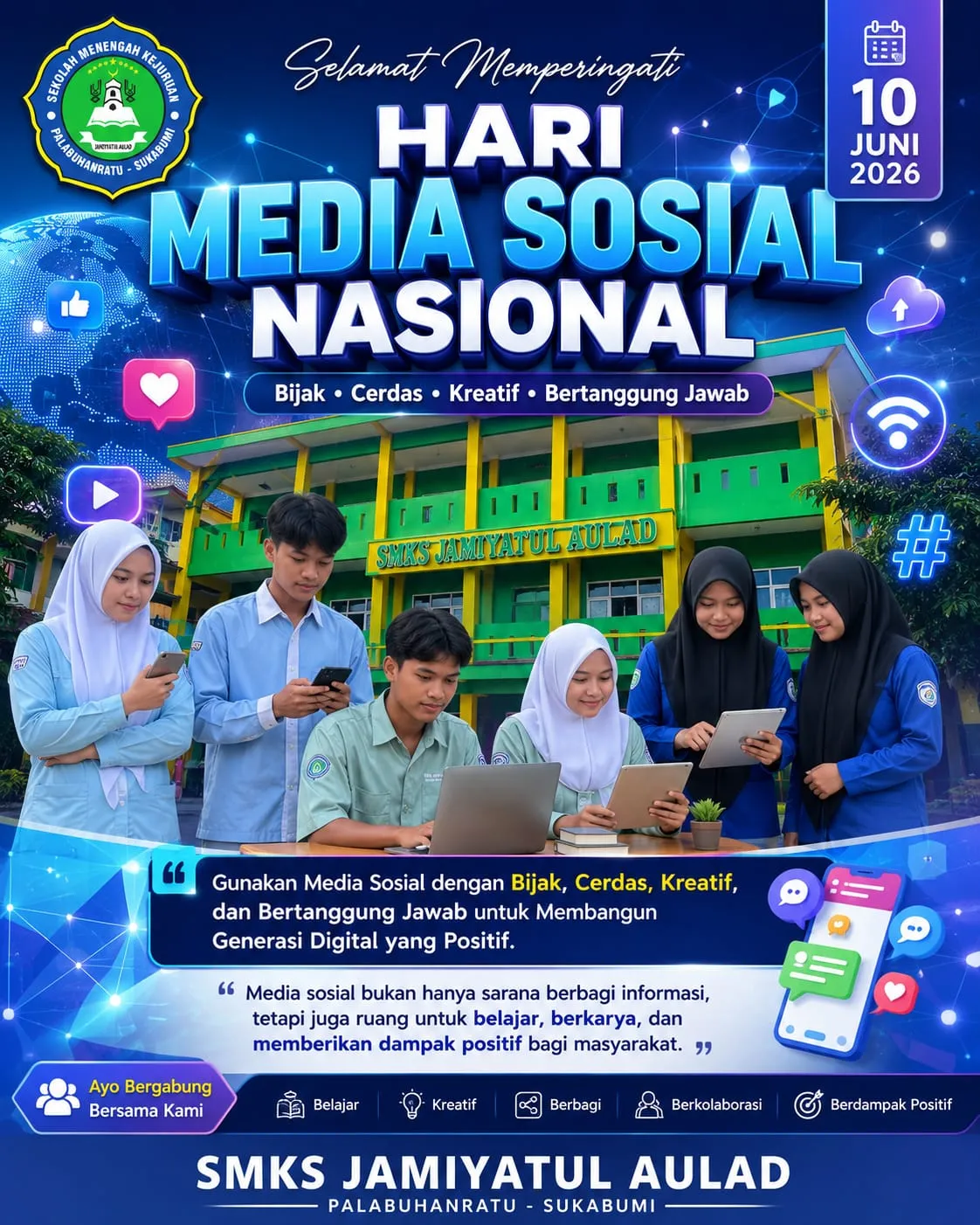 📱 Selamat Memperingati Hari Media Sosial Nasional - 10 Juni 2026 🌐